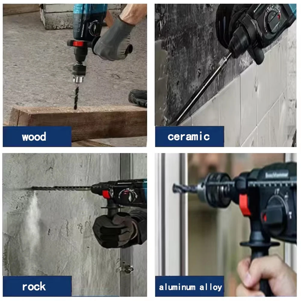 26MM Brushless Electric Hammer Drill Multifunctional Rotary Cordless Rechargeable Power Tools Fit Makita/Dewalt 18V Battery 5