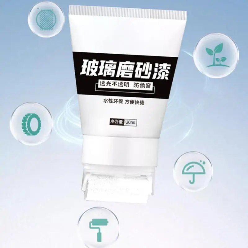 Frosted Glass Paint UV Resistant Low Odor Window Privacy Varnishes 120ml Safe Water-Based Window Frosting Paint Privacy