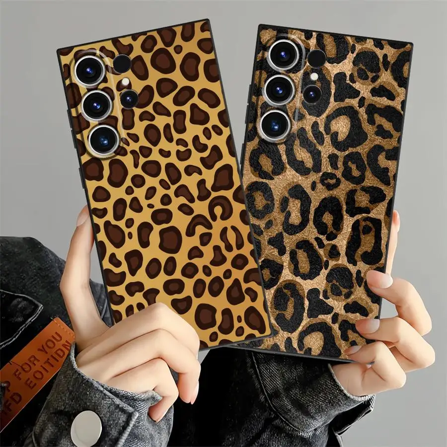 Vintage Leopard Print Soft Phone Case Cover