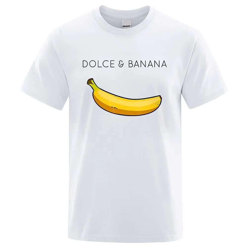 

Dolce & Banana Fashion Print Men T-shirts Casual Breathable Tops Oversized Cotton Tshirt Male Short Sleeve S-XXXL Tees Shirts