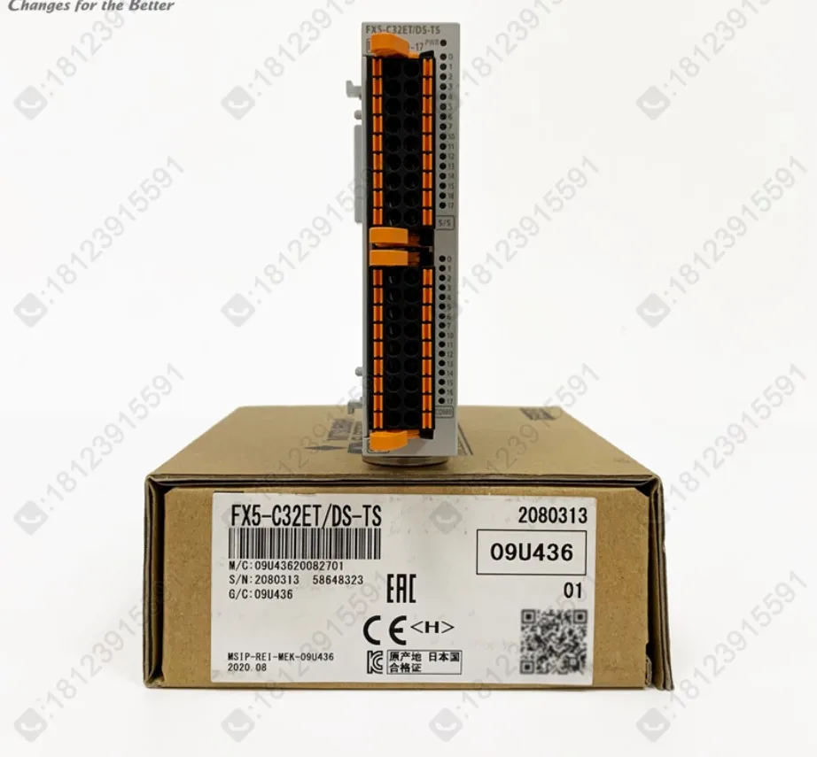 

FX5UC expansion module FX5-C32ET/DS-TS with spring clip terminal block 16 in and 16 out