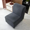 1 Pc Solid Color Fat Person Sofa Chair Protective Cover Without  Armrests Single Sofa Cover Coffee Shop All Inclusive Fat Stool 5