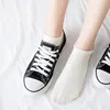 5 Pair Women's Spring/Summer Four Seasons Solid Color Simple Fashion Trend Sports Comfortable Back Heel Protection Socks 5