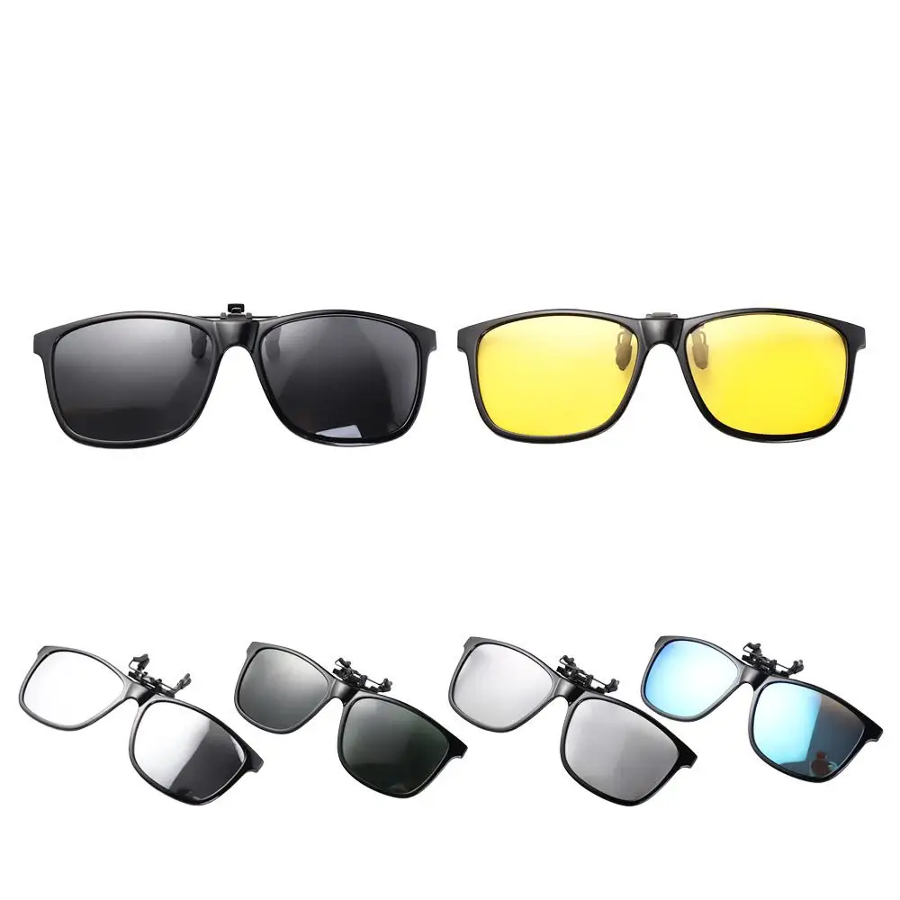 Flip Up Clip on Driving Color Change Flip Up Clip on Sunglasses Polarized Sunglasses Night Vision Sun Glasses
