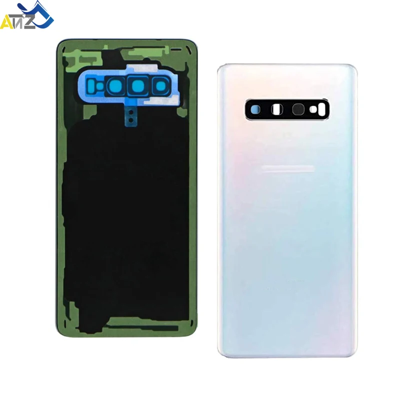 Samsung S10 Back Cover Replacement SM-G973F/DS/U S10 Plus SM-G975F/DS/U Back Battery Cover Glass Housing Carema Lens samsung phone case,phone back cover,phone camera lens,glass battery cover,glass phone back cover,camera lens cover