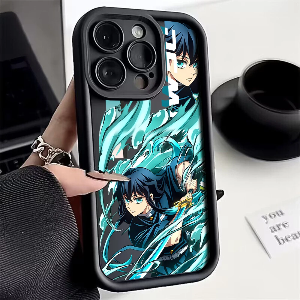 thumbnail image 1 of Funda de teléfono de Anime japonés Demon Slayer, carcasa trasera de TPU suave para IPhone 16, 15, 14, 13, 12, 11 Pro Max, Mini, XR, XS, X, 7, 8 Plus, 1 of 5