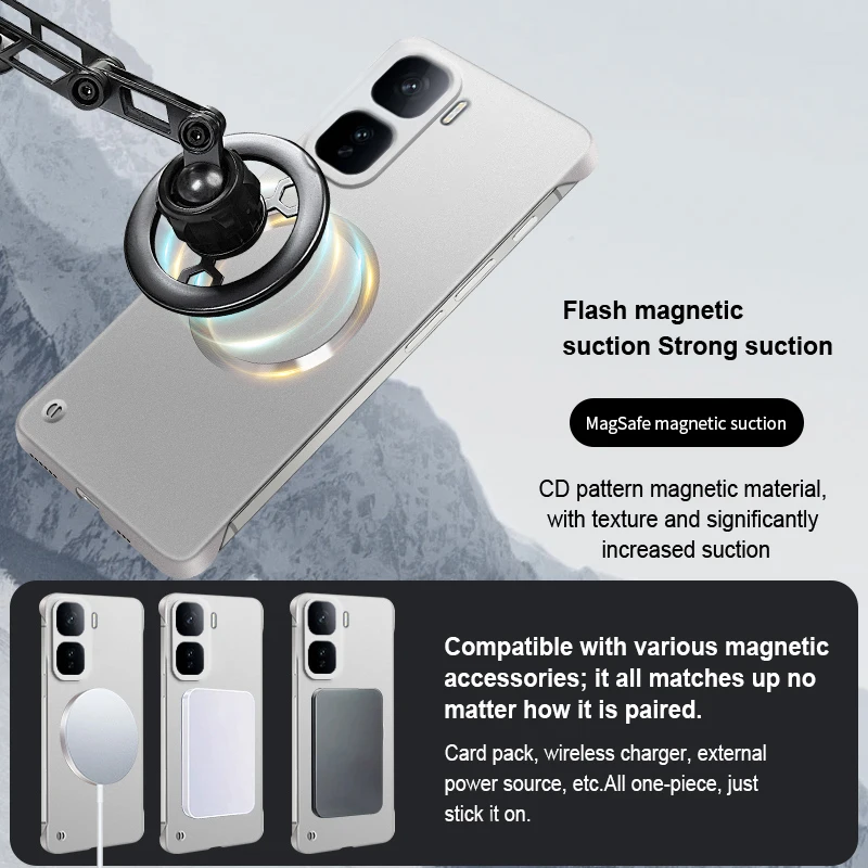 Ultra Thin Frameless Magnetic Hard Cover Case