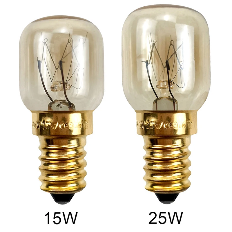 High Temperature Bulb 15W 25W E14 300 Degree Microwave Oven Light Bulbs Tungsten Filament Steamer Lamp Bulbs Salt Light Bulb halogen bulb