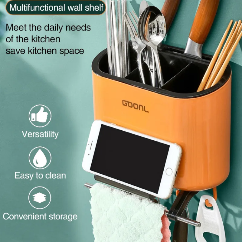 

Wallmounted cutlery storage box for kitchen tidyup