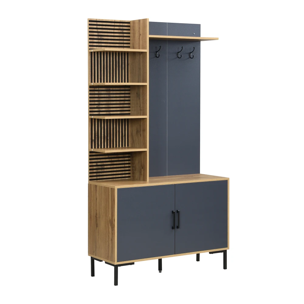 Kleiderschrank-Set mit Schuhfach – verstellbare Regale und Trennwänden, plus praktische Haken für die organisierte Aufbewahrung – Detail 7