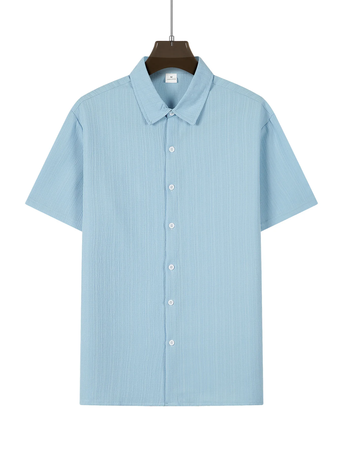 Summer Shirts For Men Casual Short Sleeved Shirts Blouses Stripe design Turn-Down Collar Formal Beach Male Clothing