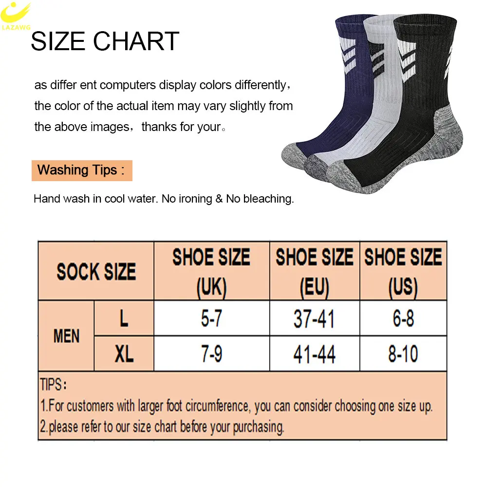 LAZAWG Running Sport Football Socks Sport Custom Socks Sport Running Skiing Sports Socks Men Fits All Non Slip Basketball Sock