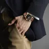 2023 New Men's Business Watch Classic British Style Leather Gold Black Casual Quartz Watch Luxury Glow Men Waterproof Wristwatch 4