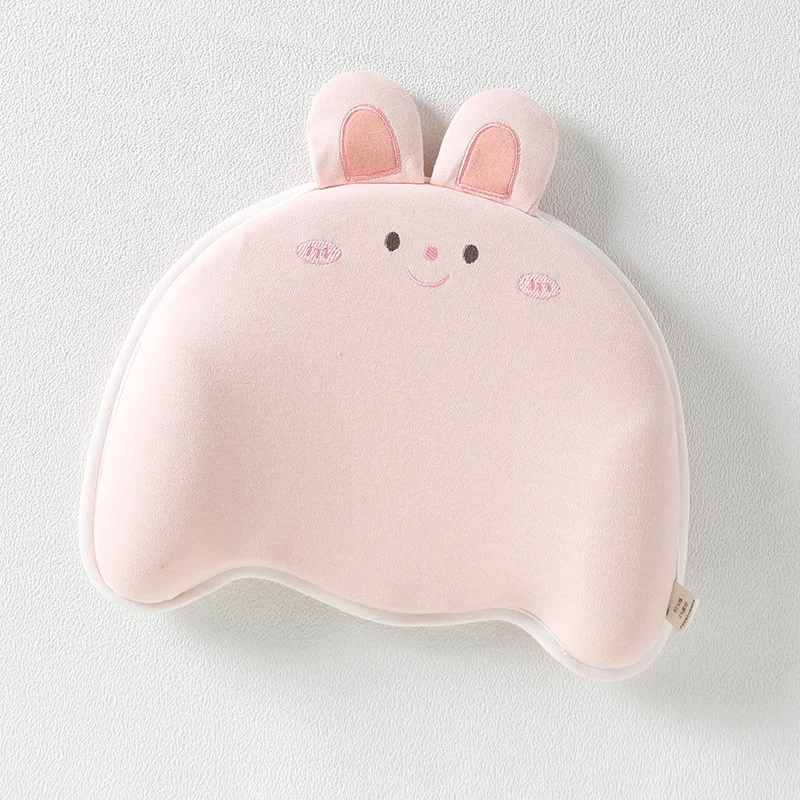 Newborn Baby Pure Cotton Cartoon Animal Soft Breathable Pillow Baby Anti Deviation Head Correction Head Shape Shaping Pillow
