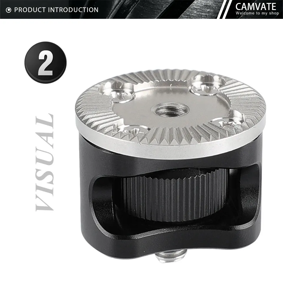 ARRI Rosette Mount With 1/4"-20 Thumbscrew & M6 Female Thread For SmallHD 700 Se