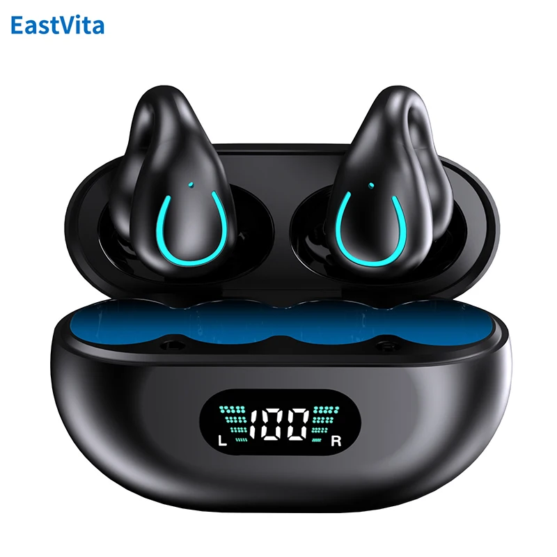 

Наушники с открытым ухом, Беспроводные спортивные наушники HiFi с костной проводимостью, гарнитура с зажимом для бега, велоспорта