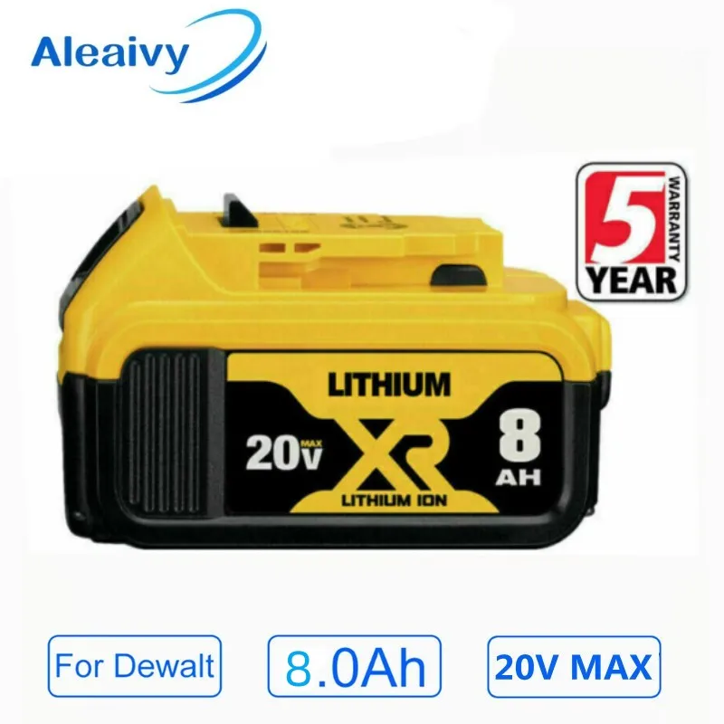 Dcb200 20v 8ah Replaceable Liion Battery Compatible With Dewalt 18
