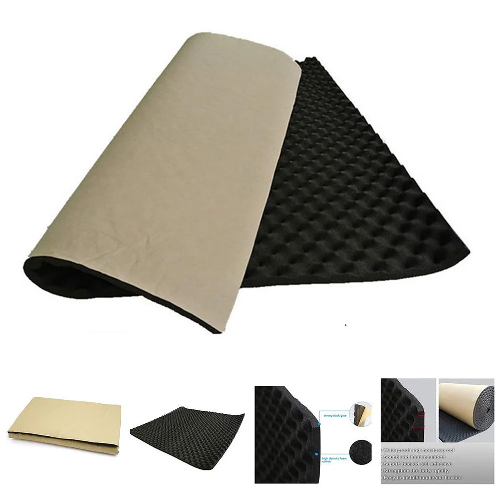 20mm Car Hood Engine Firewall Heat Mat Deadener Sound Noise Proof Insulation Deadening Soundproofing Foam