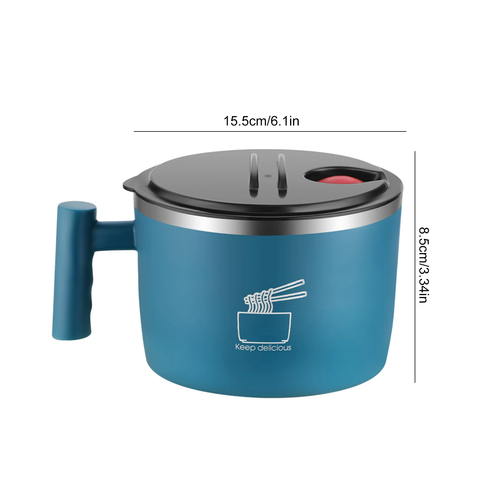 Cabilock Box Portable Handle Lunch Box Instant Ramen Noodle Bowl Small Milk  Container Portable Cereal Cup Fruit Bowl microwaveable Breakfast Cup Food