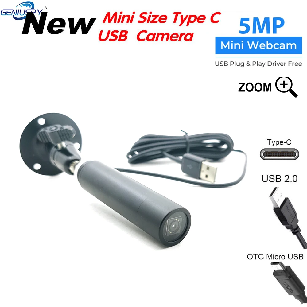 5Mp Webcam Auto Focus Bullet Mini Usb Camera Full Hd Web Camera Alta Compatibilità Usb Pc Webcam Micro Sorveglianza Cam Per Pc C