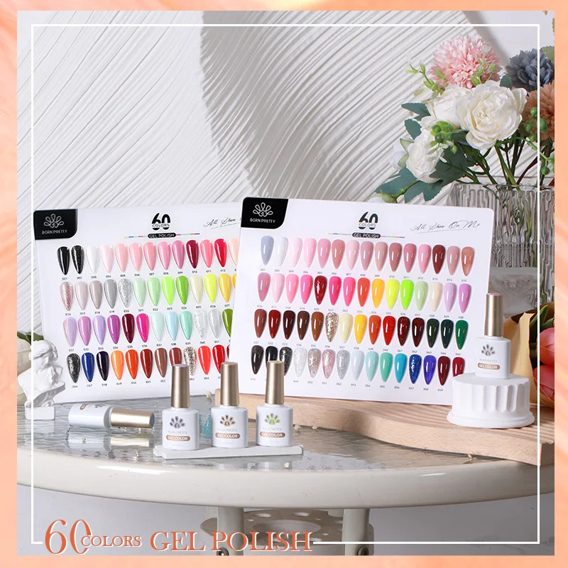 BORN PRETTY 10ml Nail Gel Polish Set Fall Winter Color Glitter Sequins Varnis Semi Permanent Gel Nail Polish Full Kits 5