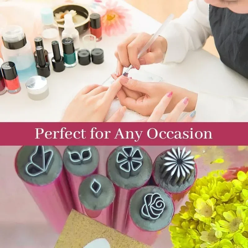 4/6/10Pcs Nail Art Stamping Pens Set Easy Print Shapes 9D Daisy/Rose/Butterfly Nail Stamping Tools for DIY Manicure Accesorios 3