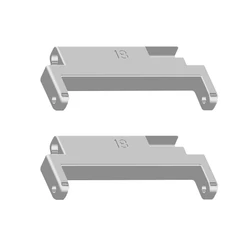 Set of 2 Quick Release Metal Watch Strap Connectors (Silver)