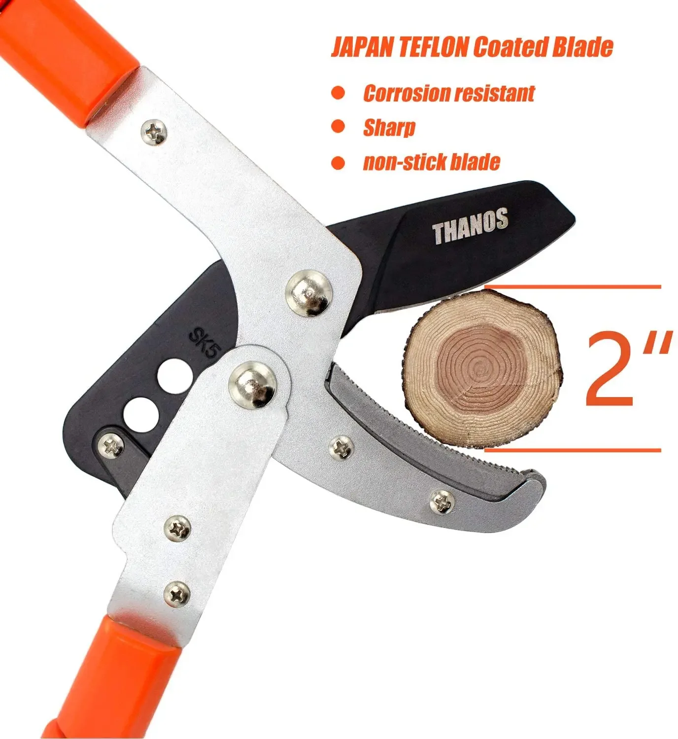 Extendable Anvil Loppers Tree Trimmer With Compound Action,Chops Thick Branches Ease,28-40'' Telescopic Heavy Duty Branch Cutter 3