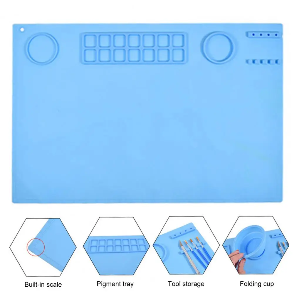 Silicone Drawing Board Kids Graffiti Drawing Board Oil Painting Waterproof Foldable DIY Pad School Accessories, silicone painting pad