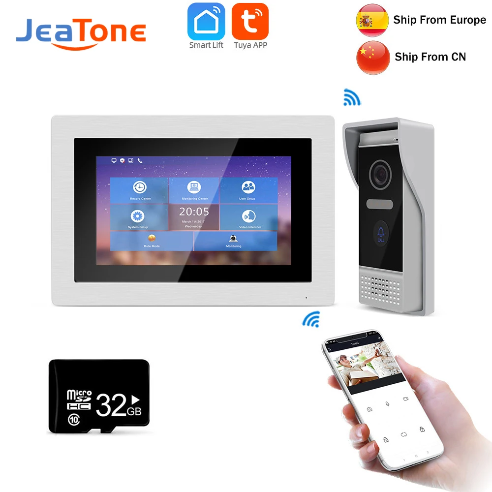 

Jeatone IP Wireless Video Intercom Access Control Smart Doorbell With Touch Screen & 720P HD Camera