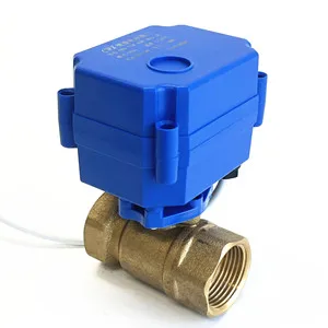 válvula de esfera de bronze válvula de esfera elétrica válvula de esfera motorizada em dois sentidos