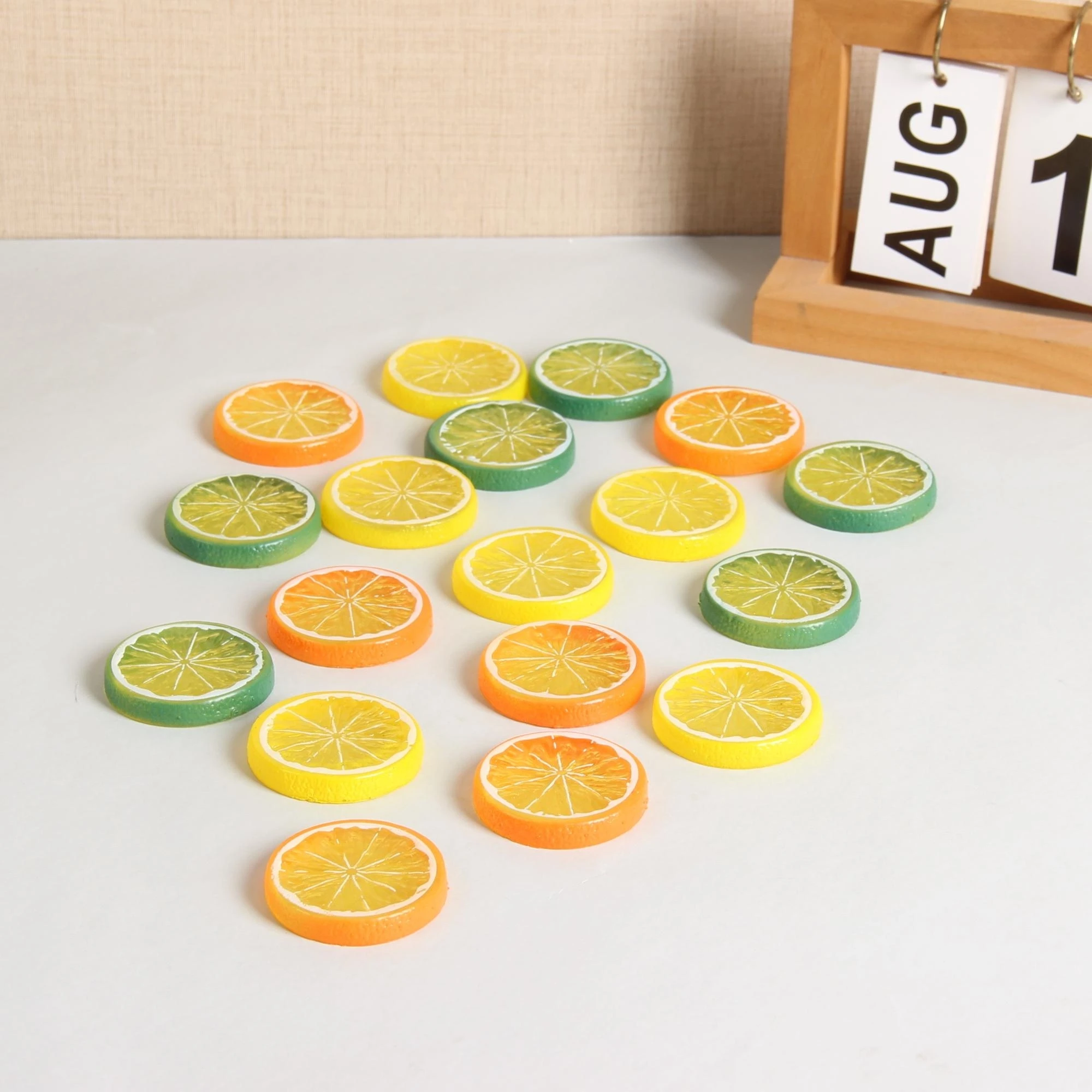 Artificial Fruits and Vegetables 6PCS Artificial Lemon Slice Model
