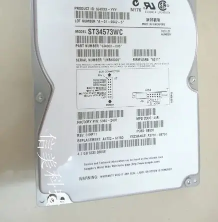 For ST34573WC A3702 60750 69750 5064 2430 4 3G 7 2K 80 pin SCSI hard drive