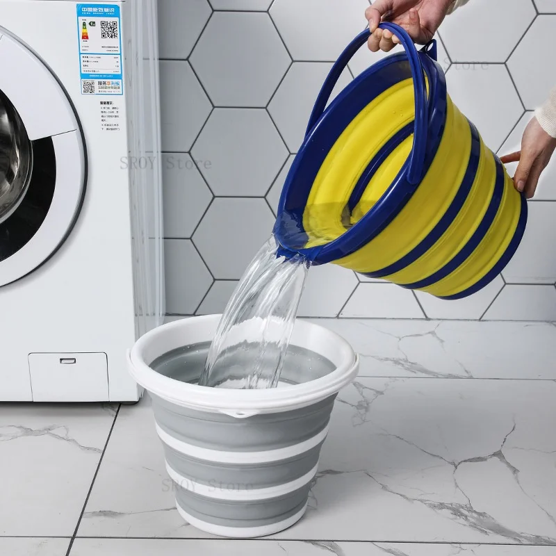 

Convenient Folding Water Bucket Portable Camping Supplies for Outdoor Tourism Floor Washing Car Fishing Home Collapsible Bucket