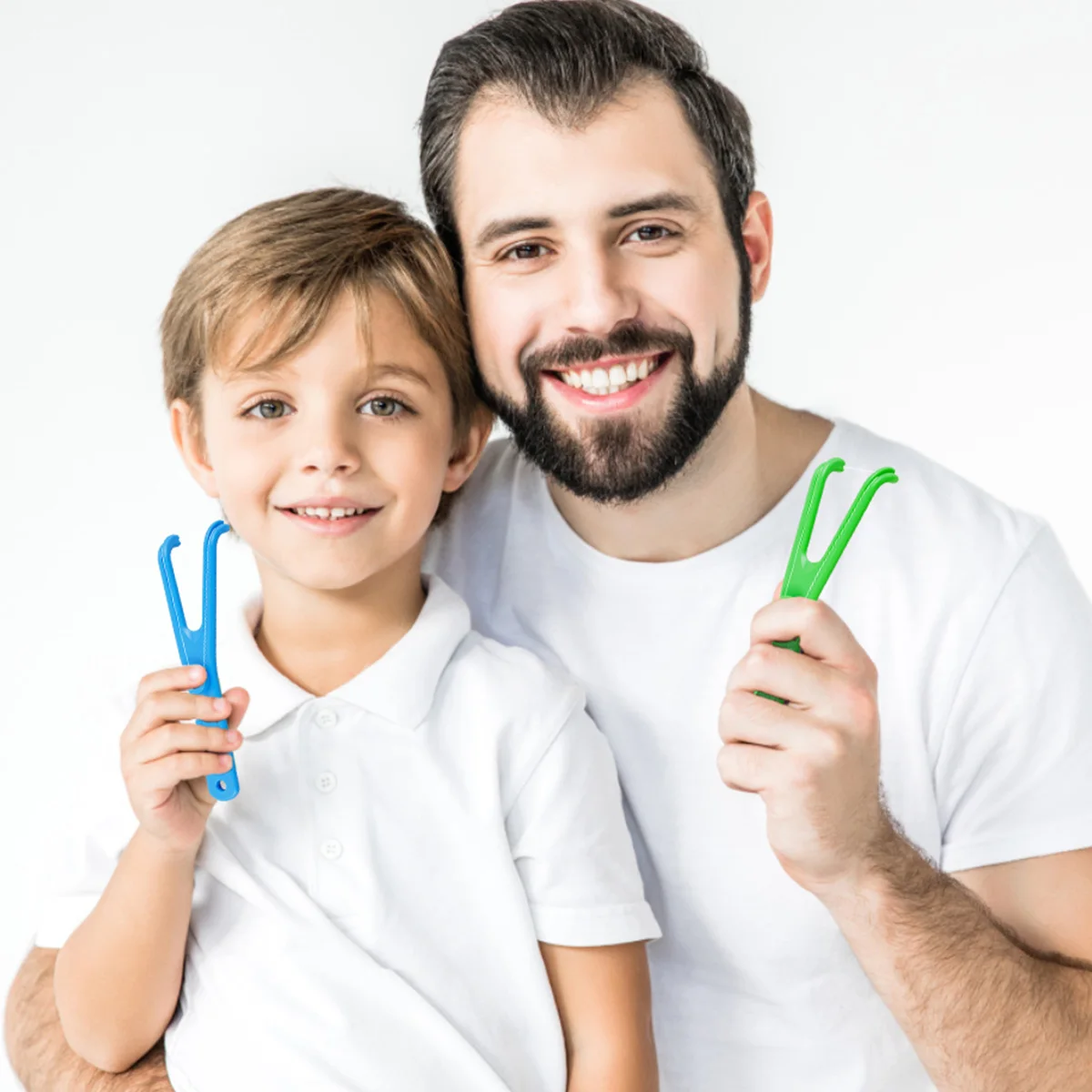 10/20Pcs Dental Floss Holder Y Shape Plastic Dental Floss Rack Reusable Pick Holder Teeth Clean Care Tool without Dental Floss