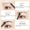 Judydoll 3 Colors Eyebrow Powder Palette Makeup Black Brown EyeBrow Enhancer Professional Waterproof Cosmetic Eye Shadow Palette 3