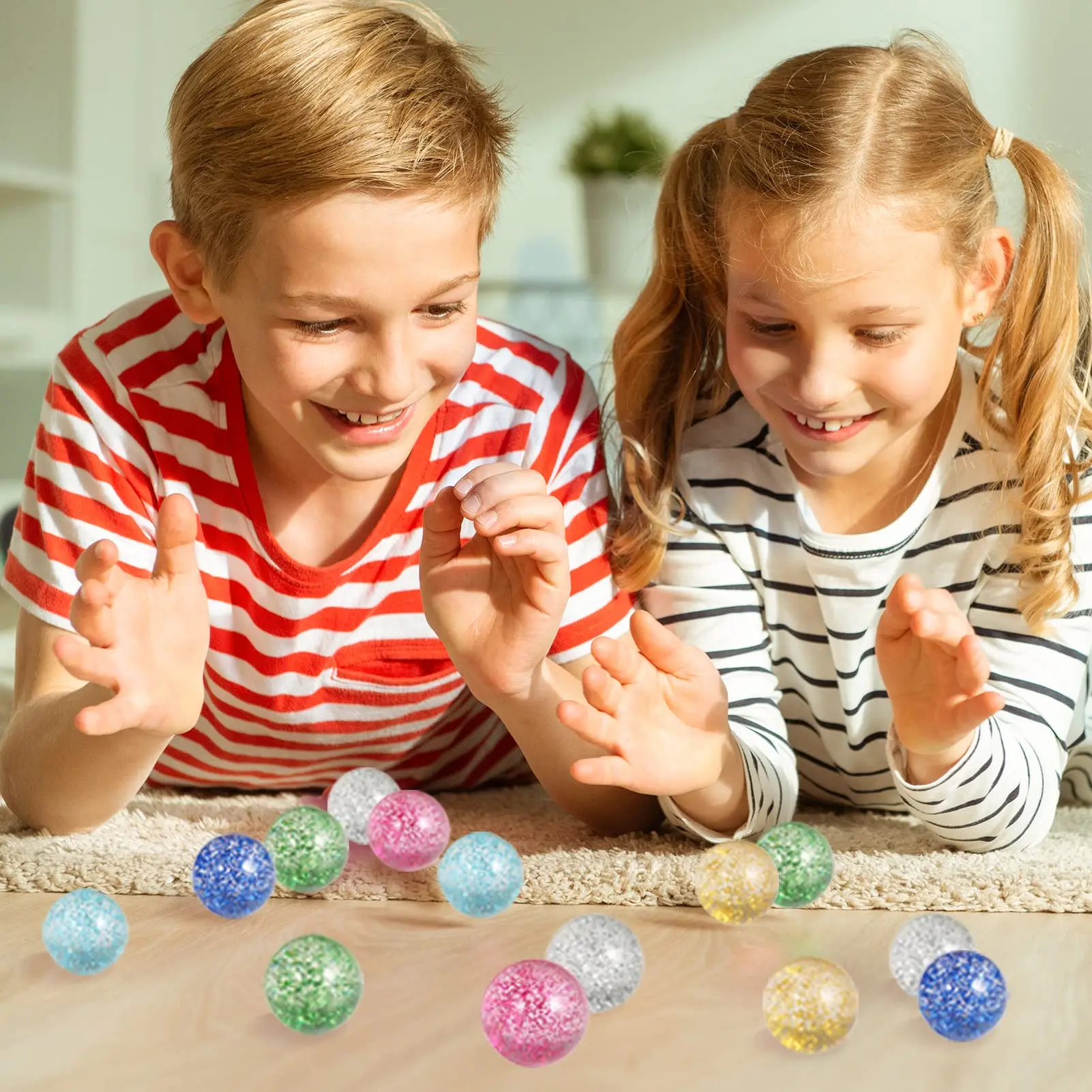 32mm Glitter Bounce Balls Space Balls Toy Kids Birthday Party Favor Carnival Guest Gifts School Goodie Bag Fillers 10-20pcs