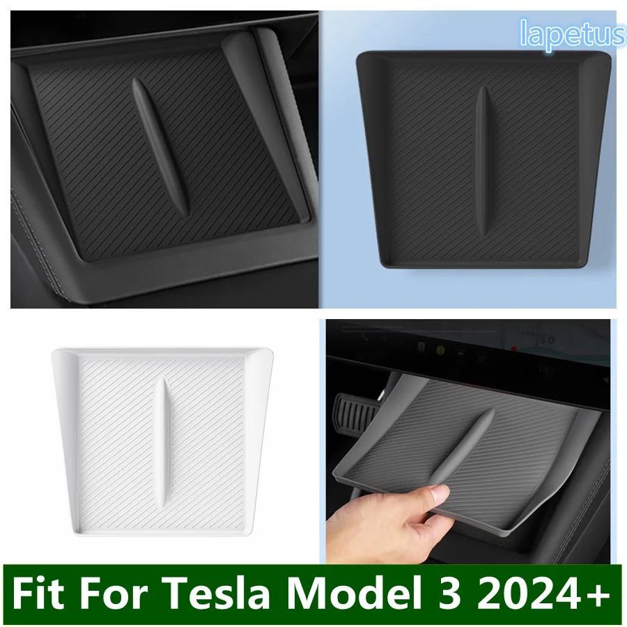 

Fit For Tesla Model 3 2024+ Silica Gel Central Control Wireless Silicone Pad Phone Mat Cover Trim Interior Car Accessories