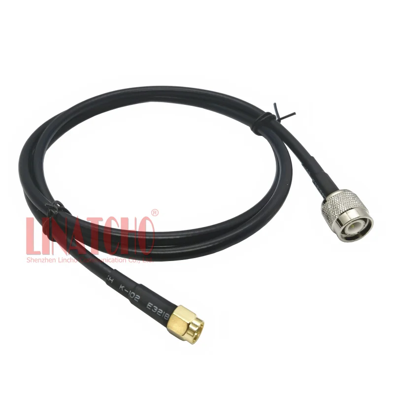 1 Meter 50ohm RG58U TNC Male to SMA Male Plug Connector Coaxial Cable