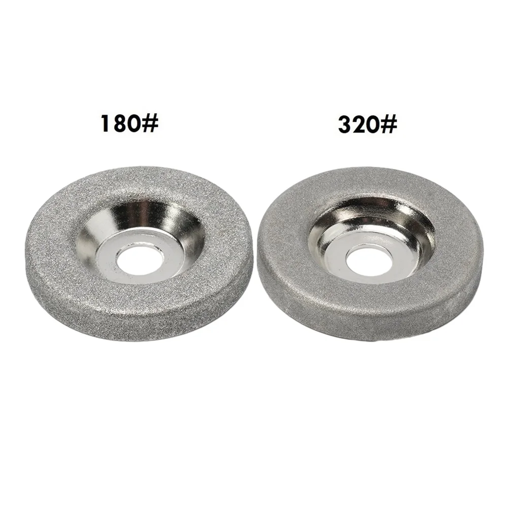 

2pcs 180/320Grits 50mm Diameter Diamond Grinding Wheels Circle Sand For Electric Sharpener Grinder Cutting Rebar Metal Wood