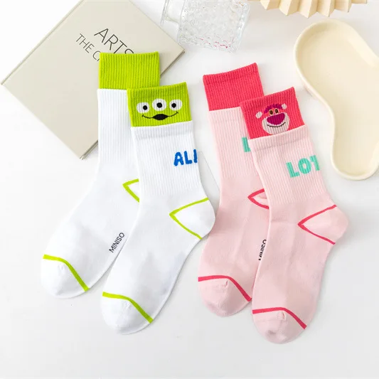 

1Pairs 10-20Y Pink Flower Knit Warm Children's Socks For Girls Socks Kids Women's Medium stockings