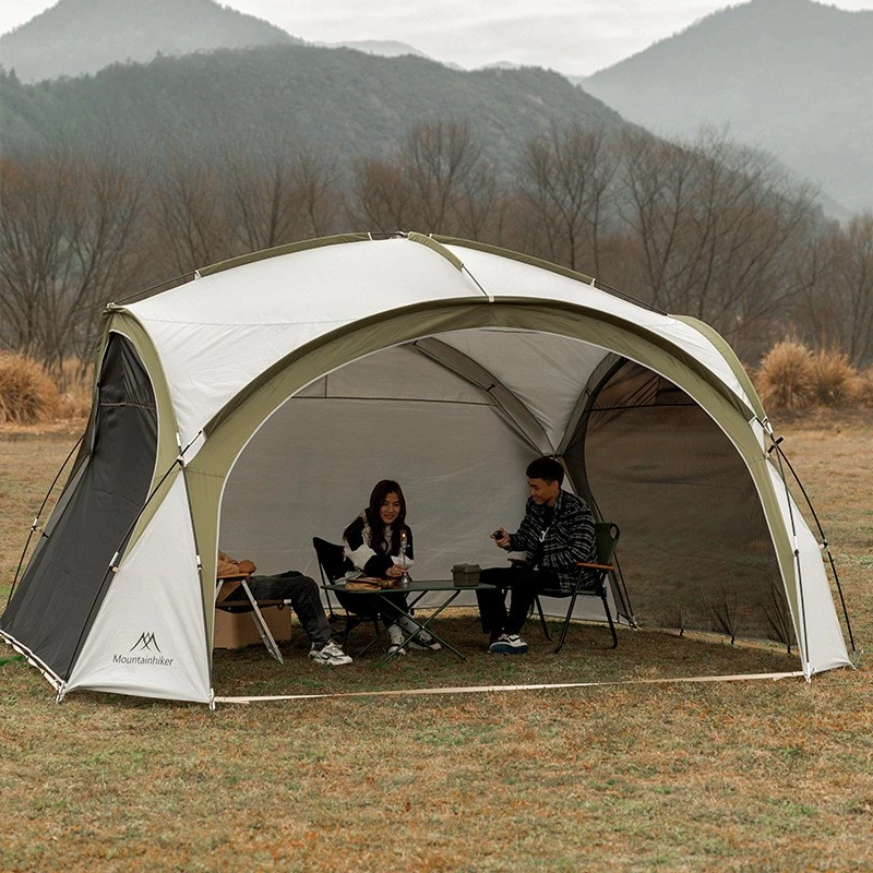 

MOUNTAINHIKER 8-10Person Outdoor Camping Picnics Dome Tents Light Luxury Round Big Canopy Large Awning Pergola Tent