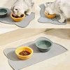 Pet Placemat Feeding Mat for Cats and Dogs Waterproof Leakage Food with Nonspill Nonslip Easy to Clean Silicone Placemats 4