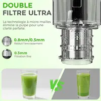 Extracteur de jus, machine à jus avec une large ouverture pour les fruits et légumes entiers 3