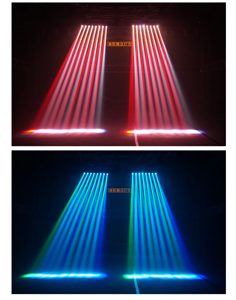 LED Beam RGBW 8x10W Moving Head Light DJ Disco Bar Stage Light DMX512 Moving Hea