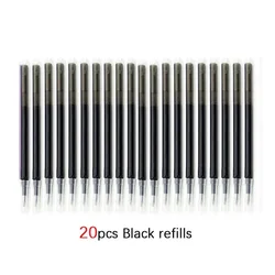 Erasable Gel Pen Set with Replaceable Refills - Blue, Black, Red - Ideal for Students and Office Use (20pcs black refills)