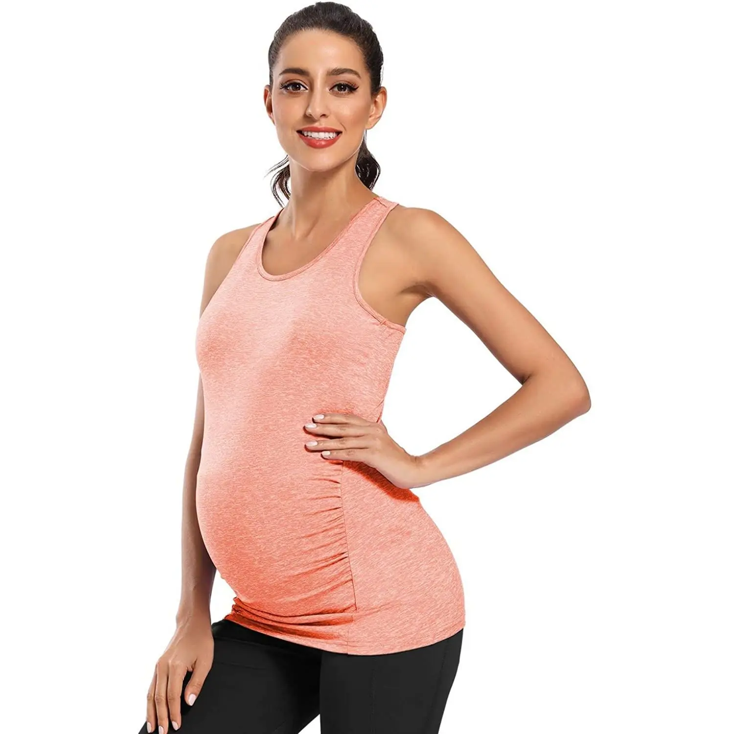 New European and American Maternity Vest Sleeveless Exercise Sports Yoga Top Pregnant Women Sports T-shirt Pregnancy Clothes
