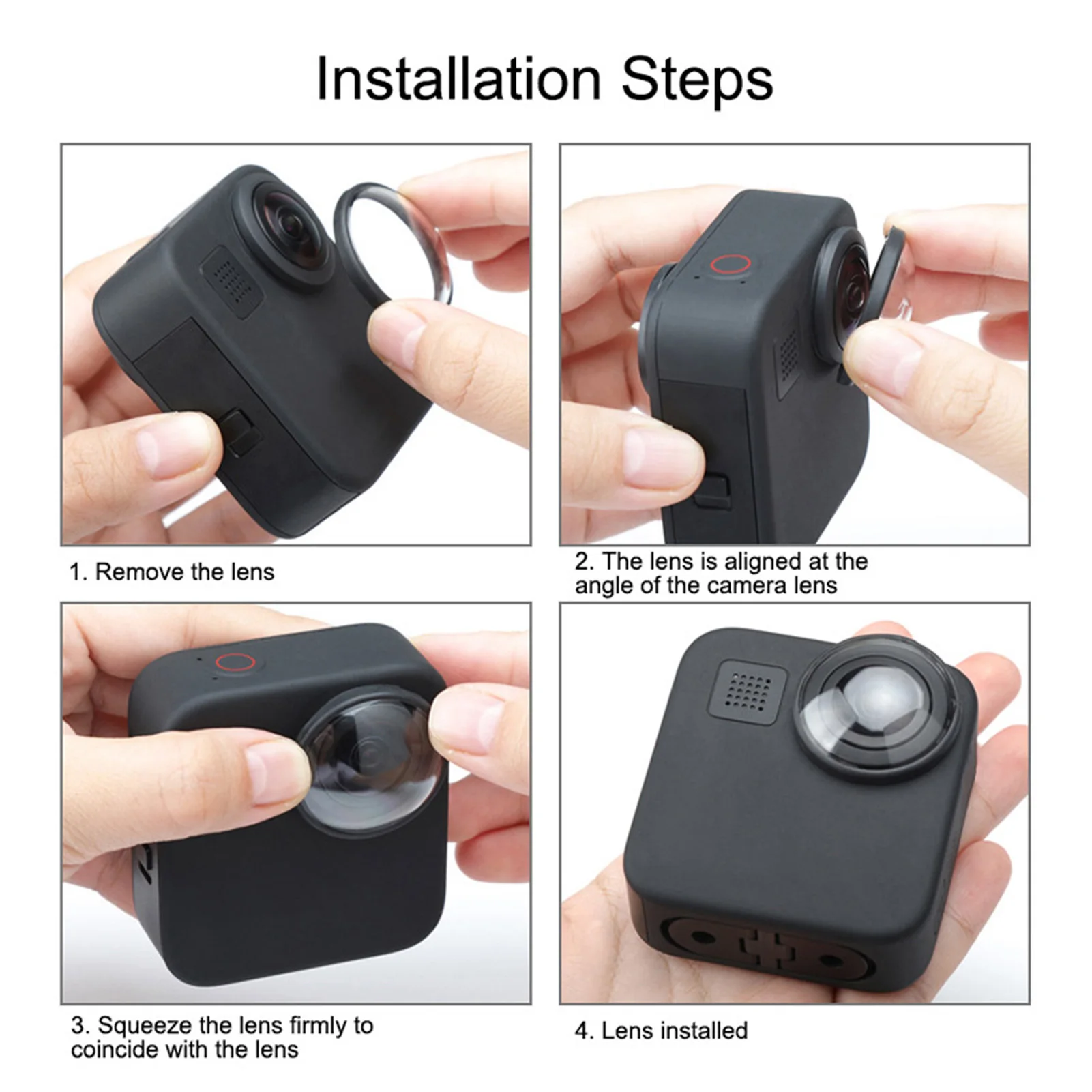 2x Capuchon Objectif GoPro Max - Protection Anti-Rayures