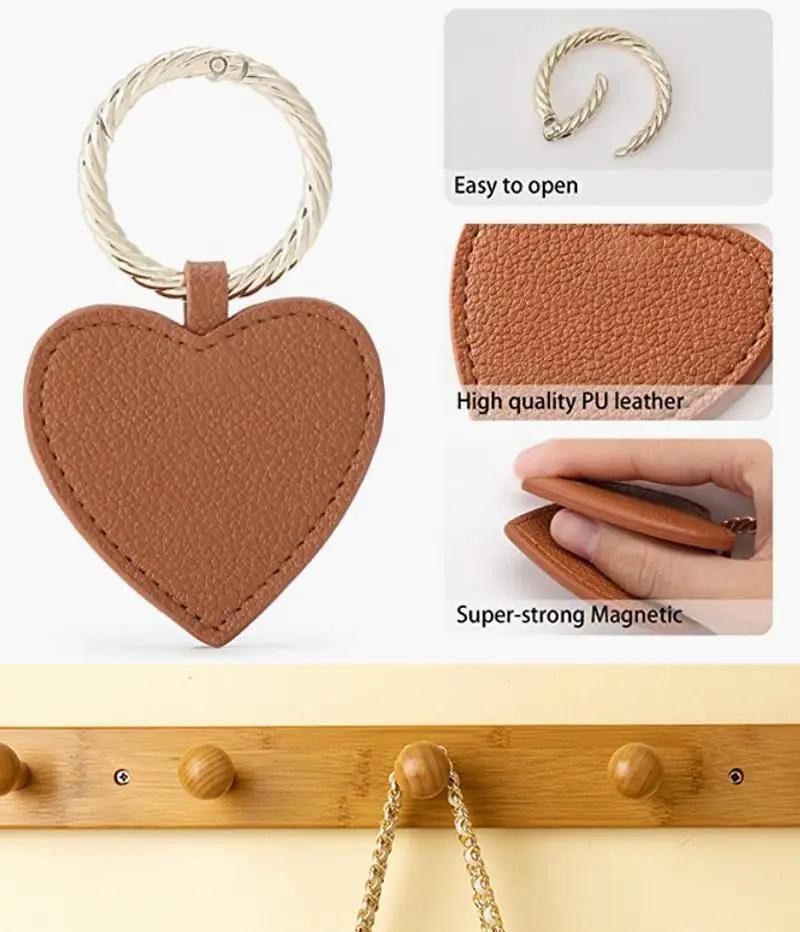 PU 가죽 원형 마그네틱 모자 클립, 태양 모자, 손실 방지 클립, 외부 모자 보관, 여행용, 야외 모자 배낭 클립