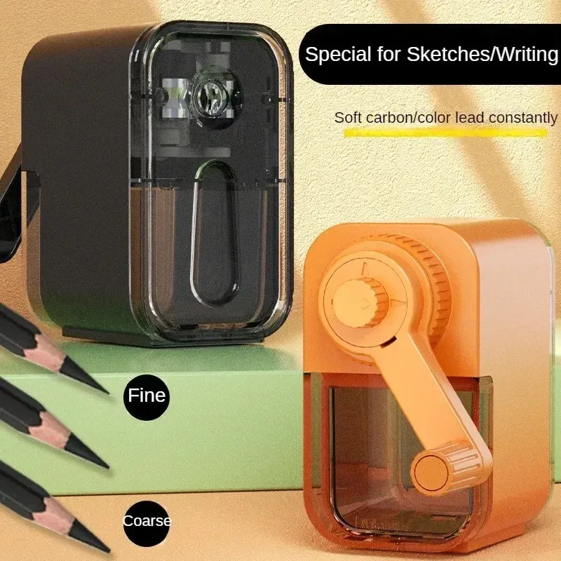 Automatically Enters Lead Pencil Sharpener Desktop Rotary Anti Sticking Lead Hand-cranked Mechanical Tool